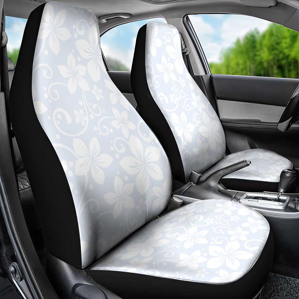 Plumeria Floral White Sunday Car Seat Cover