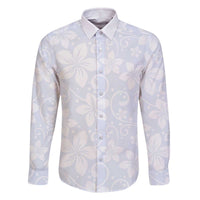 Plumeria Floral White Sunday Family Matching Off Shoulder Short Dress and Hawaiian Shirt