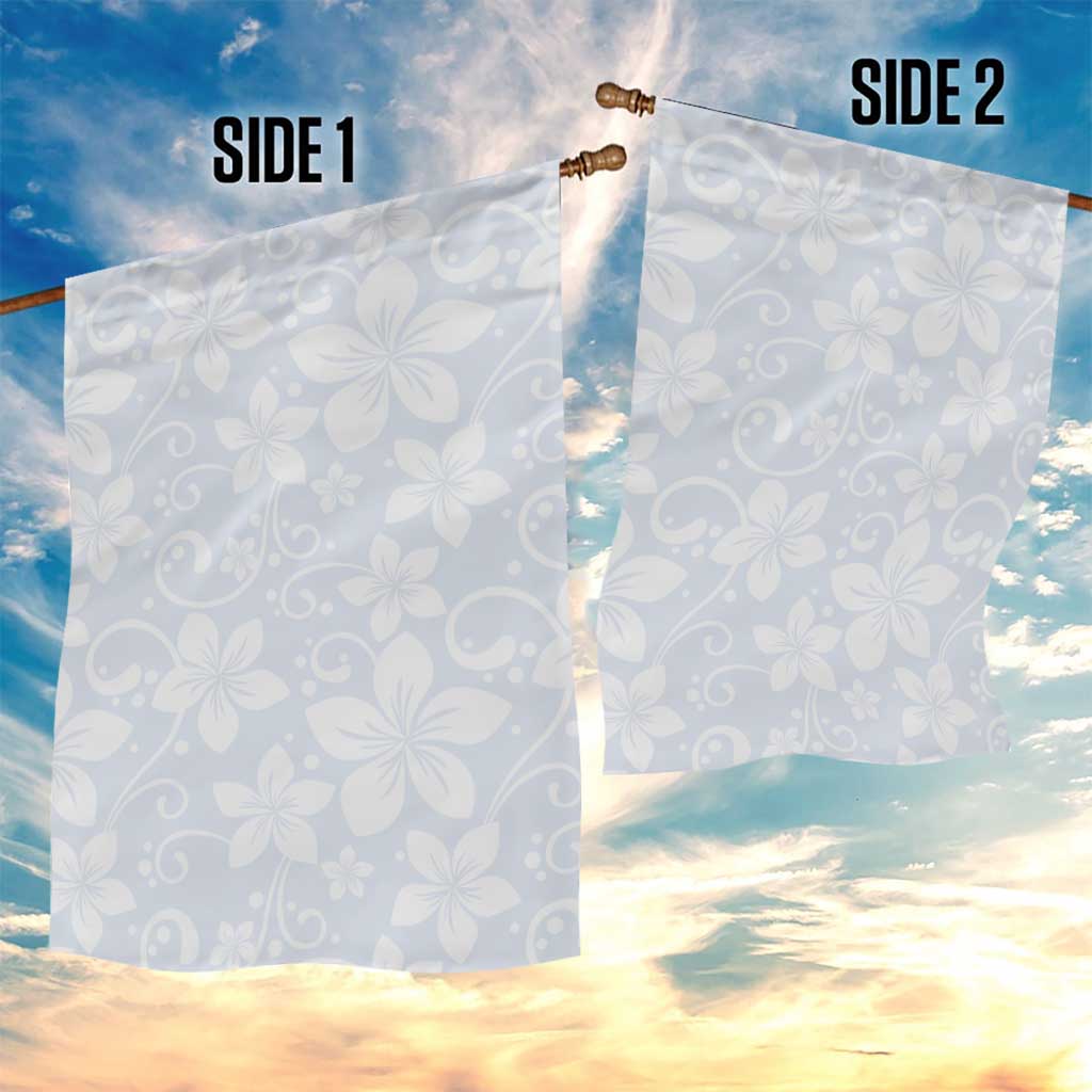 Plumeria Floral White Sunday Garden Flag LT01 - Polynesian Pride
