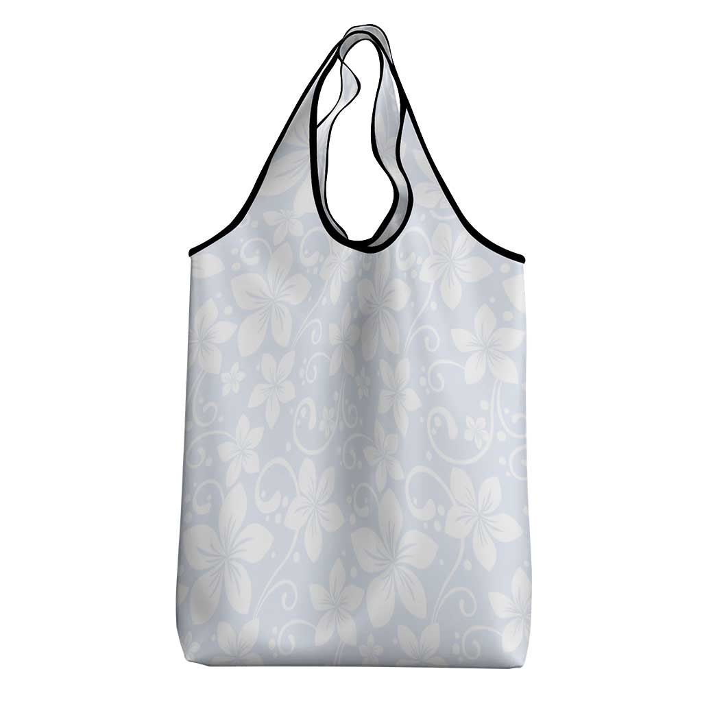 Plumeria Floral White Sunday Grocery Bag LT01 - Polynesian Pride
