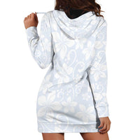 Plumeria Floral White Sunday Hoodie Dress LT01 - Polynesian Pride