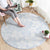 Plumeria Floral White Sunday Round Carpet