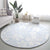 Plumeria Floral White Sunday Round Carpet