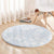 Plumeria Floral White Sunday Round Carpet