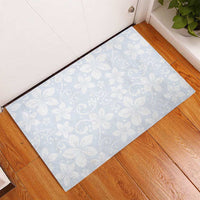 Plumeria Floral White Sunday Rubber Doormat LT01 - Polynesian Pride