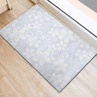 Plumeria Floral White Sunday Rubber Doormat LT01 - Polynesian Pride