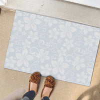 Plumeria Floral White Sunday Rubber Doormat LT01 - Polynesian Pride