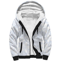 Plumeria Floral White Sunday Sherpa Hoodie LT01 Unisex White - Polynesian Pride