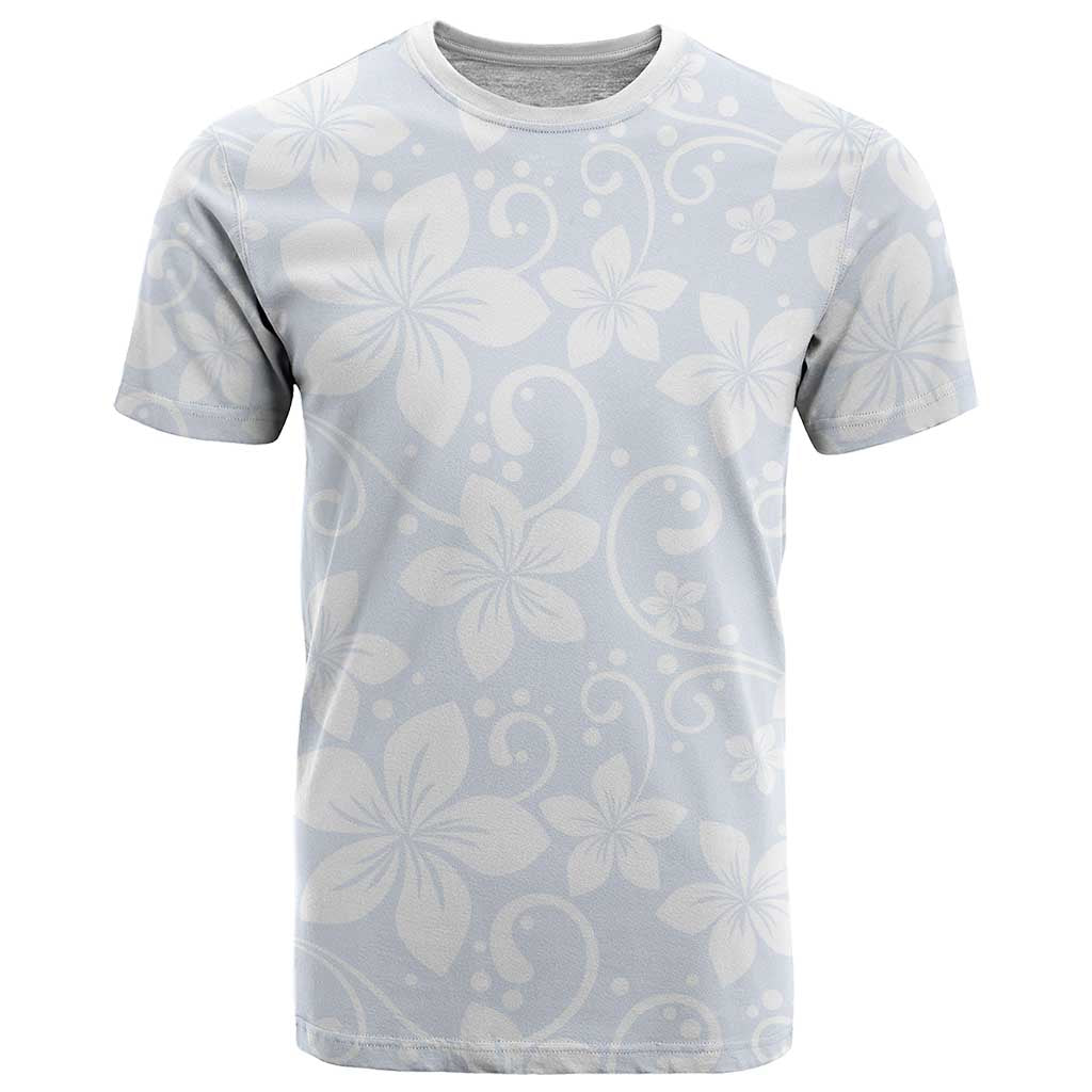 Plumeria Floral White Sunday T Shirt LT01 White - Polynesian Pride