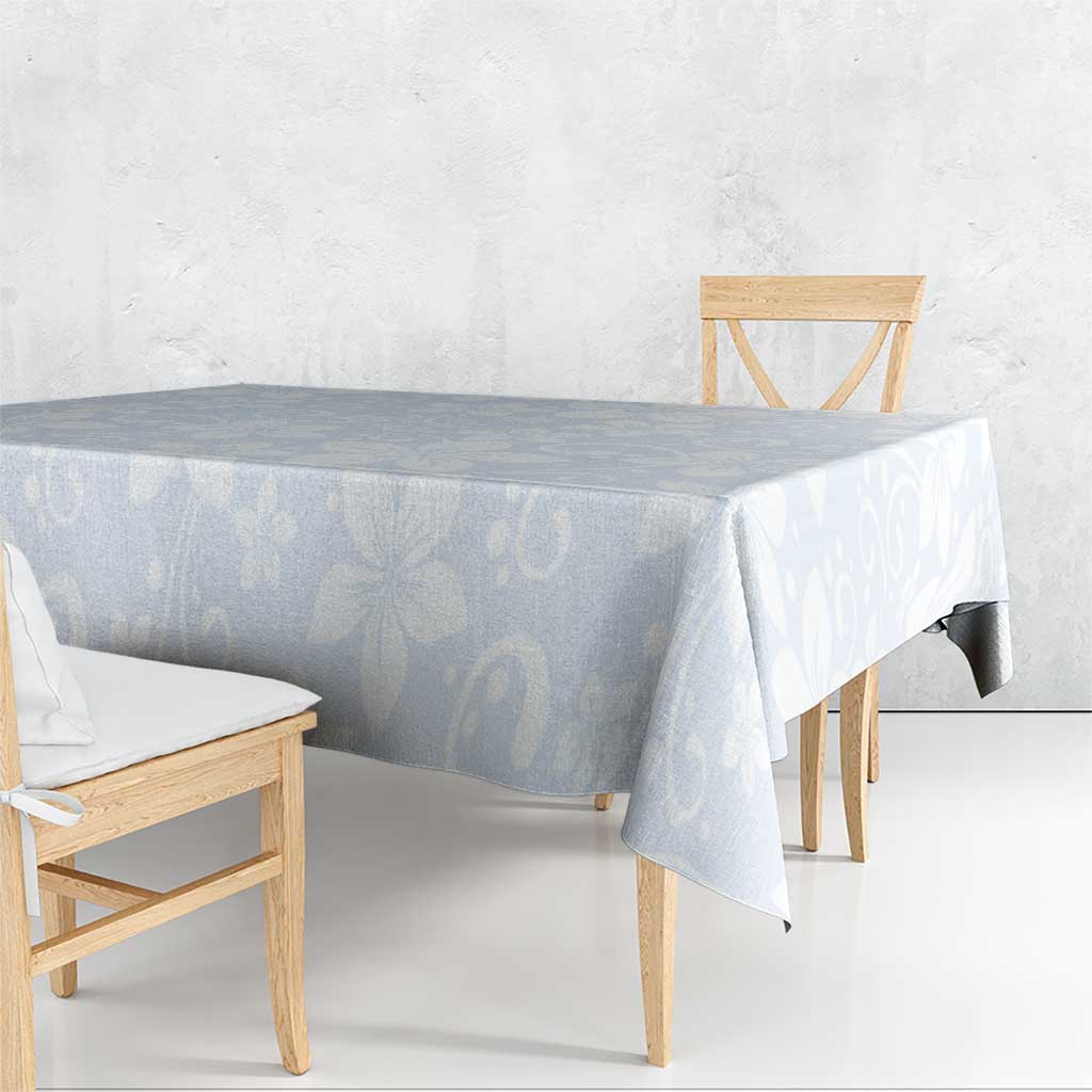 Plumeria Floral White Sunday Tablecloth LT01 - Polynesian Pride