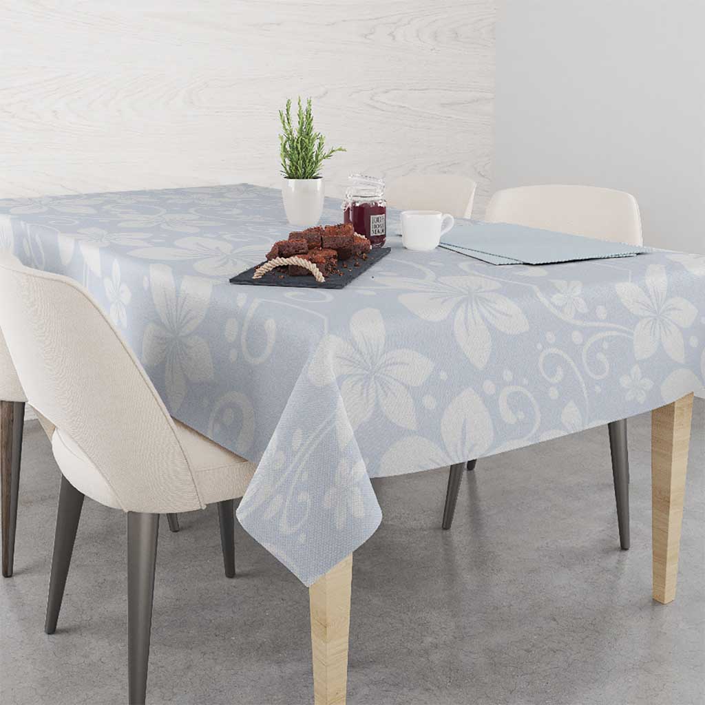 Plumeria Floral White Sunday Tablecloth LT01 - Polynesian Pride