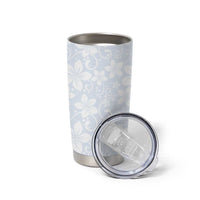 Plumeria Floral White Sunday Tumbler Cup LT01 - Polynesian Pride