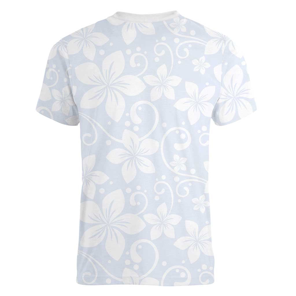 Plumeria Floral White Sunday Women V-Neck T-Shirt LT01 - Polynesian Pride