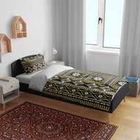 Fiji Masi Tapa Pattern Yellow Bedding Set - Polynesian Pride