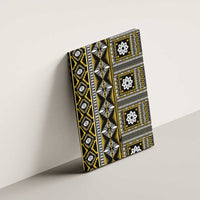 Fiji Masi Tapa Pattern Yellow Canvas Wall Art - Polynesian Pride
