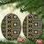 Fiji Masi Tapa Pattern Yellow Ceramic Ornament - Polynesian Pride