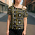 Fiji Masi Tapa Pattern Yellow Cross Shoulder Shirt - Polynesian Pride