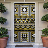 Fiji Masi Tapa Pattern Yellow Door Cover - Polynesian Pride