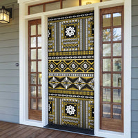 Fiji Masi Tapa Pattern Yellow Door Cover - Polynesian Pride