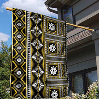Fiji Masi Tapa Pattern Yellow Garden Flag - Polynesian Pride