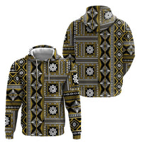 Fiji Masi Tapa Pattern Yellow Hoodie - Polynesian Pride