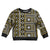 Fiji Masi Tapa Pattern Yellow Kid Ugly Christmas Sweater - Polynesian Pride