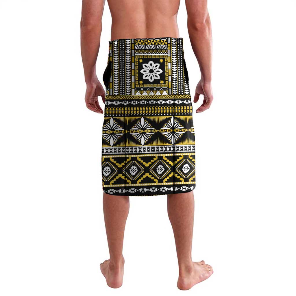 Fiji Masi Tapa Pattern Yellow Lavalava - Polynesian Pride