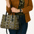 Fiji Masi Tapa Pattern Yellow Leather Bag - Polynesian Pride