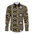Fiji Masi Tapa Pattern Yellow Long Sleeve Button Shirt - Polynesian Pride