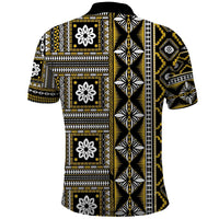 Fiji Masi Tapa Pattern Yellow Polo Shirt LT01 - Polynesian Pride