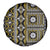 Fiji Masi Tapa Pattern Yellow Spare Tire Cover - Polynesian Pride