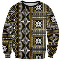 Fiji Masi Tapa Pattern Yellow Sweatshirt - Polynesian Pride