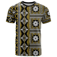 Fiji Masi Tapa Pattern Yellow T Shirt - Polynesian Pride
