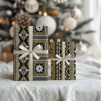 Fiji Masi Tapa Pattern Yellow Wrapping Paper - Polynesian Pride