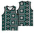 Fiji Masi Tapa Pattern Teal Basketball Jersey - Polynesian Pride