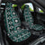 Fiji Masi Tapa Pattern Teal Car Seat Cover - Polynesian Pride
