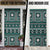 Fiji Masi Tapa Pattern Teal Door Cover - Polynesian Pride