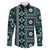 Fiji Masi Tapa Pattern Teal Family Matching Puletasi and Hawaiian Shirt - Polynesian Pride