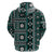 Fiji Masi Tapa Pattern Teal Hoodie - Polynesian Pride
