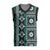 Fiji Masi Tapa Pattern Teal Christmas Knitted V-Neck Vest - Polynesian Pride