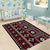 Fiji Masi Tapa Pattern Red Area Rug - Polynesian Pride