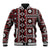 Fiji Masi Tapa Pattern Red Baseball Jacket - Polynesian Pride