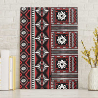 Fiji Masi Tapa Pattern Red Canvas Wall Art - Polynesian Pride
