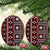 Fiji Masi Tapa Pattern Red Ceramic Ornament - Polynesian Pride