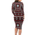 Fiji Masi Tapa Pattern Red Family Matching Long Sleeve Bodycon Dress and Hawaiian Shirt - Polynesian Pride