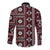 Fiji Masi Tapa Pattern Red Long Sleeve Button Shirt - Polynesian Pride