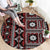 Fiji Masi Tapa Pattern Red Round Carpet - Polynesian Pride