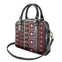 Fiji Masi Tapa Pattern Red Shoulder Handbag - Polynesian Pride