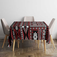 Fiji Masi Tapa Pattern Red Tablecloth - Polynesian Pride