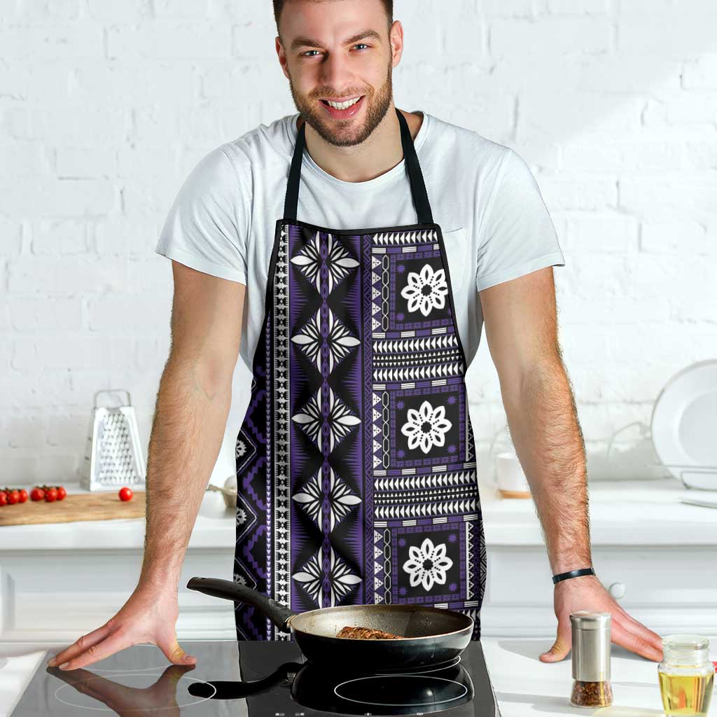 Fiji Masi Tapa Pattern Purple Apron - Polynesian Pride